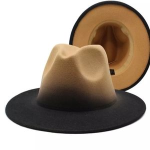 Khaki Ombre Fade Fedora